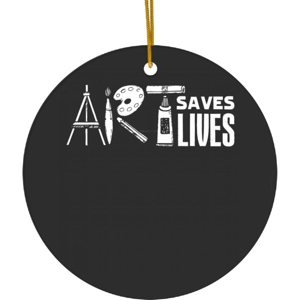 Artist Art Saves Lives Ceramic Ornaments