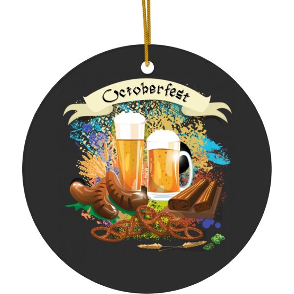 Oktoberfest Beer Festival Sausage Germany Munich Ceramic Ornaments
