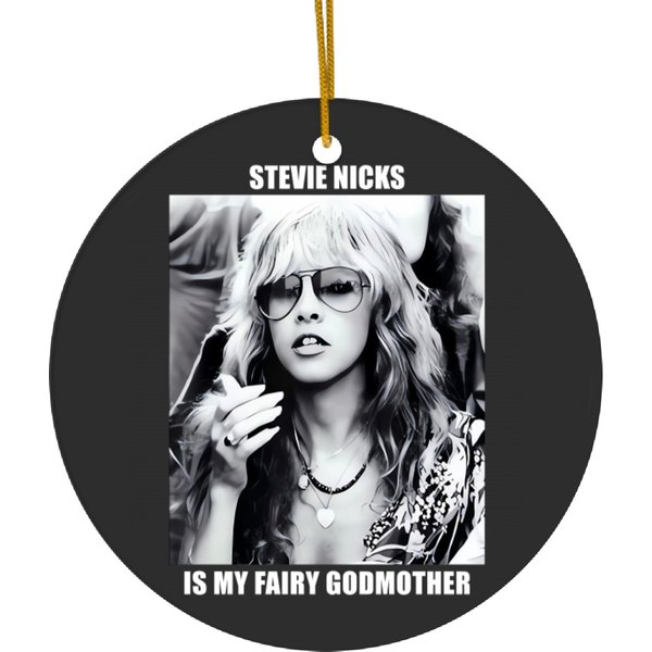 Stevie Nicks Is My Fairy Godmother Ceramic Ornaments-image