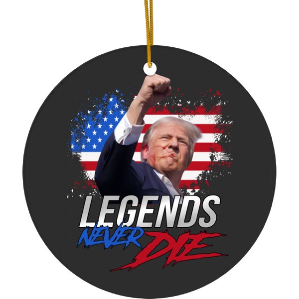 Trump Legends Never Die | Trump Fight 2024 Ceramic Ornaments Pennsylvania Rally-image