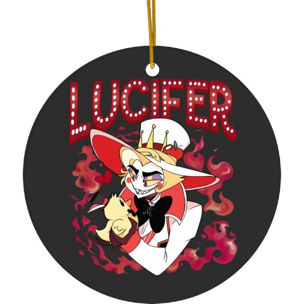 Hazbin Hotel Lucifer Ceramic Ornaments, Hazibin Hotel Charaters Matching Ceramic Ornaments