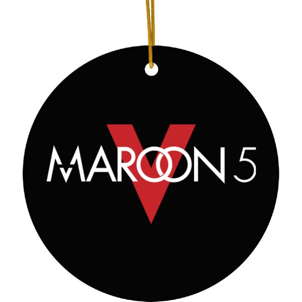 Maroon 5 Band Logo Ceramic Ornaments, Maroon 5 Band 2024 Tour Ceramic Ornaments