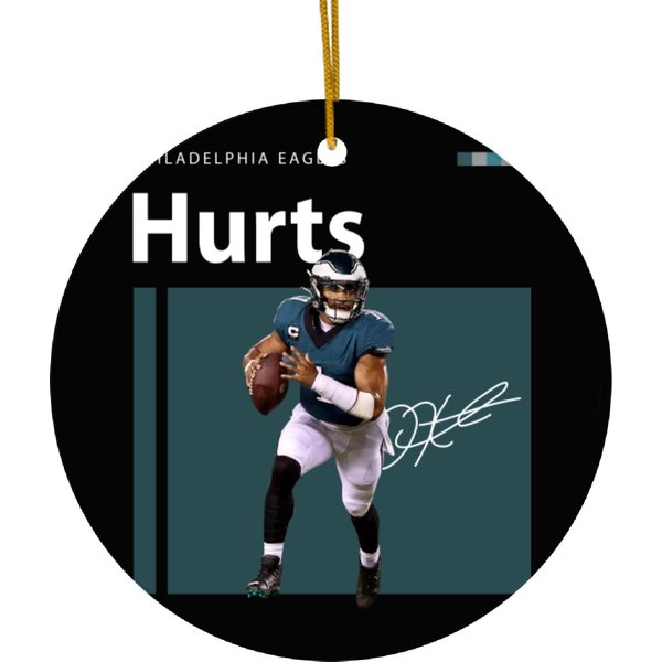 Jalen Hurts Ceramic Ornaments - Eagles Football Y2K Graphics-image
