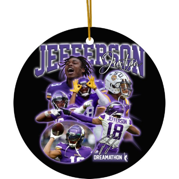 Justin Jefferson Unisex Ceramic Ornaments-image