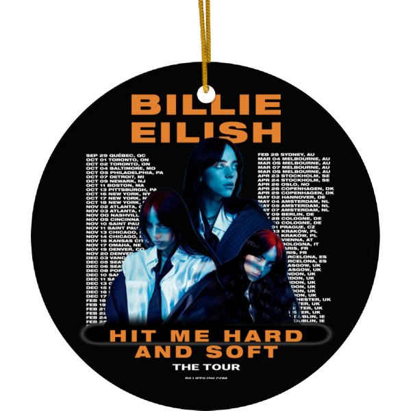 Hit Me Hard And Soft Ceramic Ornaments, Billie Concert Ceramic Ornaments, Eilish Hit Me Hard And Soft Album-image