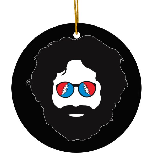 Jerry Garcia Inspired Ceramic Ornaments - Musical Home Decor