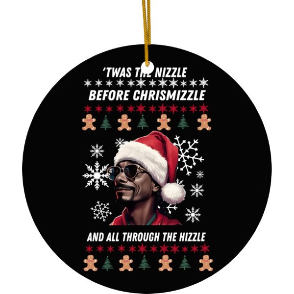 Snoop Dogg Christmas - Nizzle Mizzle T - Ceramic Ornaments-image