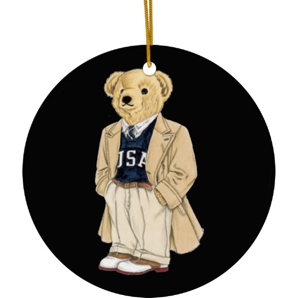 Polo Fashion Bear Ceramic Ornaments