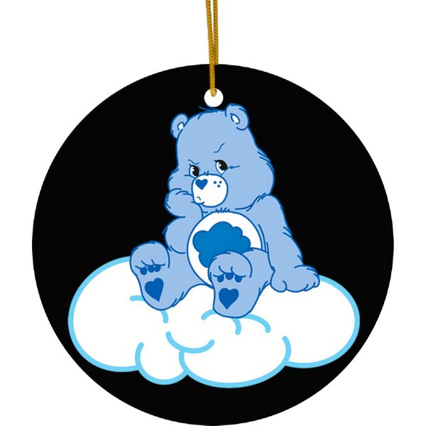 Grumpy Bear Pouting On Cloud - Grumpy Bear - Baby Blankets Ceramic Ornaments-image