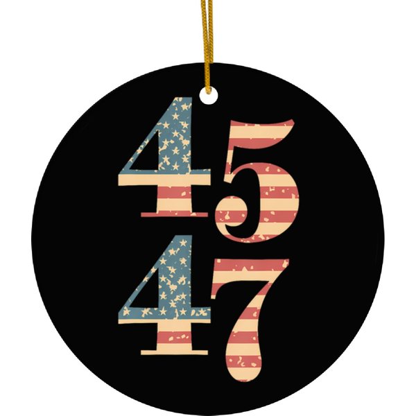 Support Trump 45 47 Ceramic Ornaments For Women - 2024 Election-image
