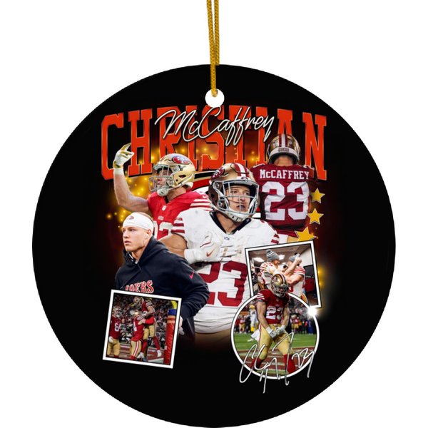 Vintage Christian Mccaffrey Ceramic Ornaments, Christian Mccaffrey Ceramic Ornaments-image
