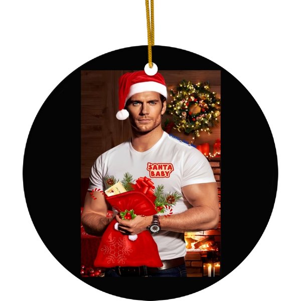 Henry Cavill Christmas Gift For Fans Ceramic Ornaments, Sweater-image