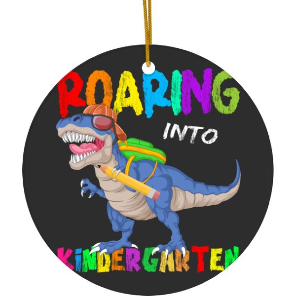 Roaring Into Kindergarten Ceramic Ornaments