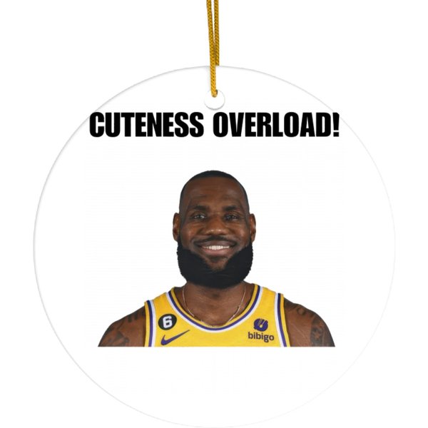 My Glorious King Lebron James Cuteness Overload Ceramic Ornaments - Perfect For Basketball Fans-image