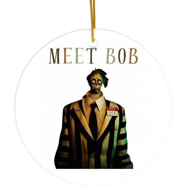 Bob Inspired Unisex Ceramic Ornaments From Beetlejuice Movie, Ceramic Ornaments
