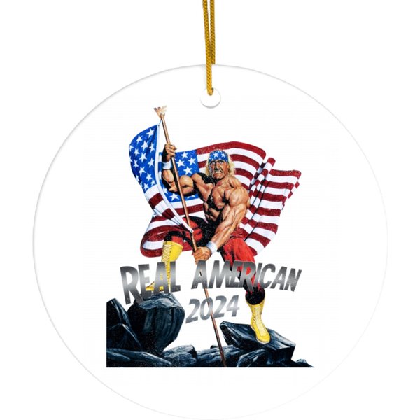 Hulk Hogan Real American 2024 Ceramic Ornaments, Ceramic Ornaments T