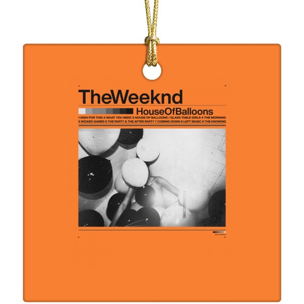 The Weekend House Of Balloons Album Hip Hop Rnb Ceramic Ornaments