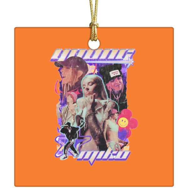 Young Miko - Baby Miko Trap Kitty Vintage Style Y2K Merch Ceramic Ornaments-image