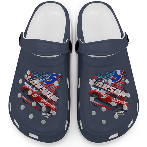 Kyle Larson 5 Valvoline Patriotic Clogs-image