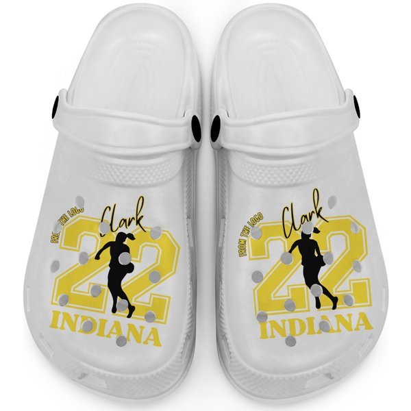 From The Logo 22 Caitlin Clark Clogs, Caitlin Clark Fever Basketball Clogs