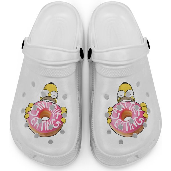 The Simpsons Homer Can't Talk Eating Donut Clogs-image