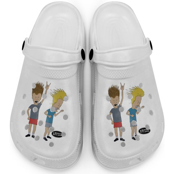 Beavis And Butt-Head Distressed Rock N_ Roll Headbanging Duo Clogs-image