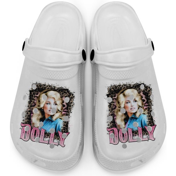 Dolly Parton Clogs, Leopard Dolly Parton Vintage, Vintage 90's Dolly Parton 1994 Clogs