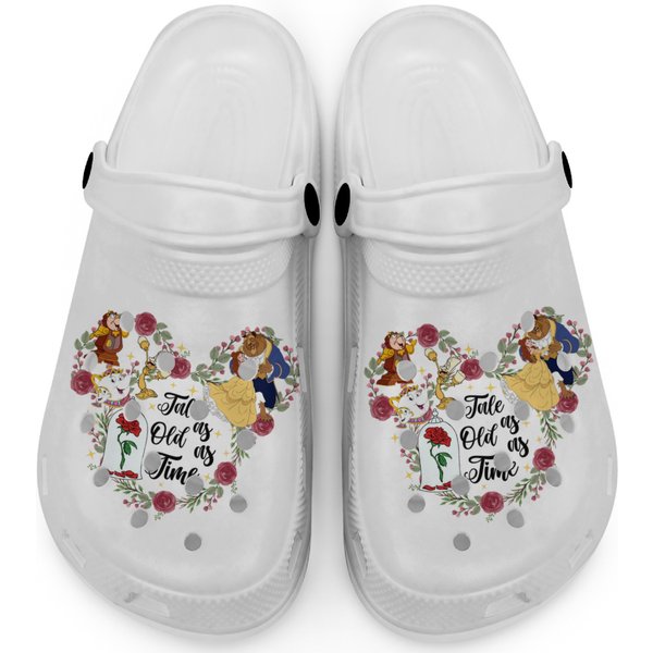 Tale As Old As Time Clogs, Beauty Beast Clogs,-image
