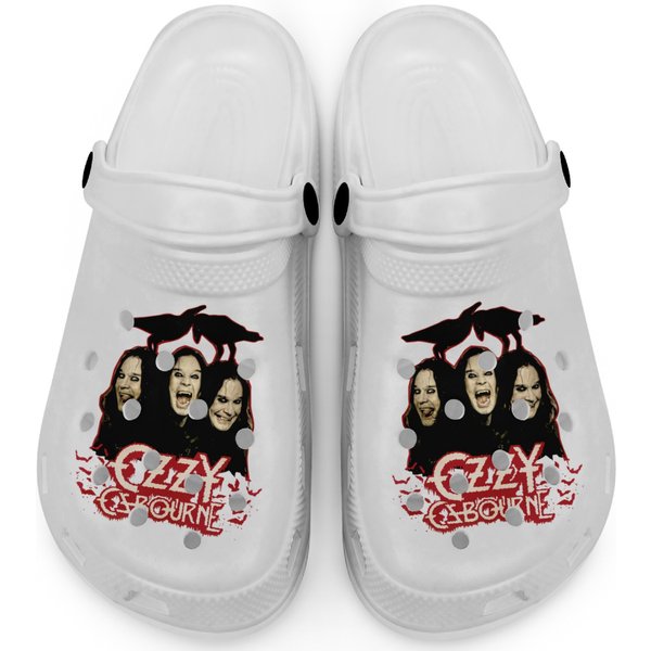 Ozzy Osbourne Black Band Clogs Rock Merch-image