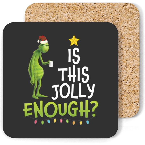 G.Rinch Is This Jolly Enough Noel Merry Christmas Classic Coasters-image