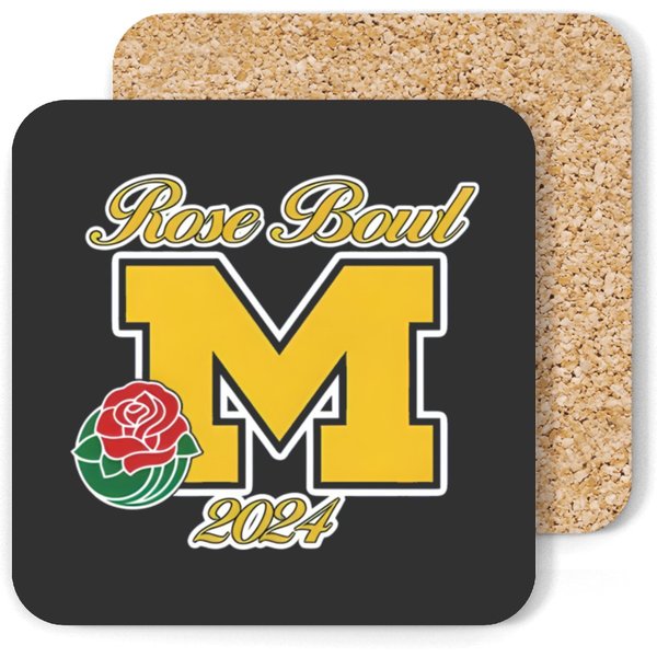 2024 Michigan Rose Bowl Shoulder Patch Coasters-image
