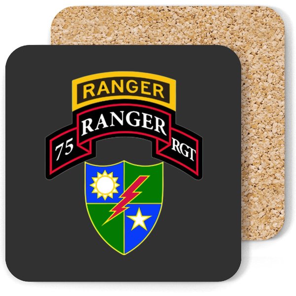Veteran Gift-75Th Ranger Regiment Ranger Tab Range Coasters-image