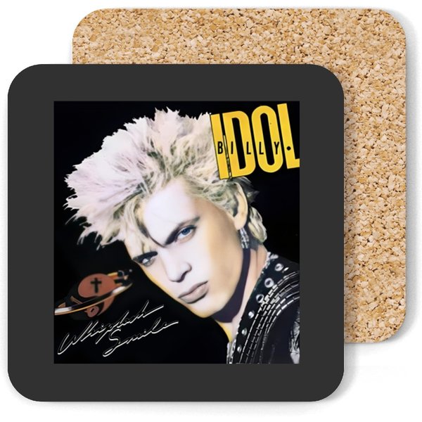 Young Billy Idol Vintage Coasters, Billy Idol Merch Coasters