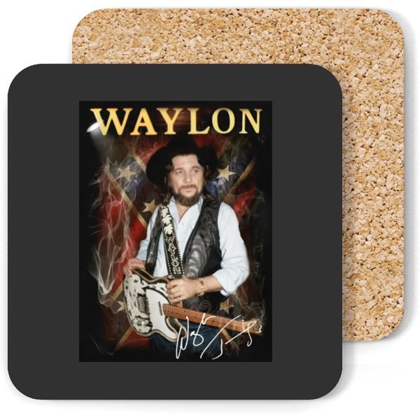 Vintage Music Waylon Jennings Coasters-image