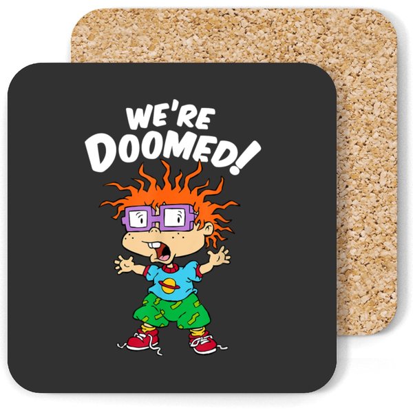 Rugrats Coasters We're Doomed! White Text With Chucky