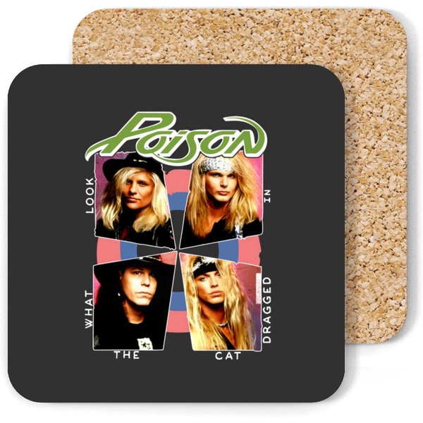 Poison Coasters 80s Heavy Rock Band Concert Tour Coasters