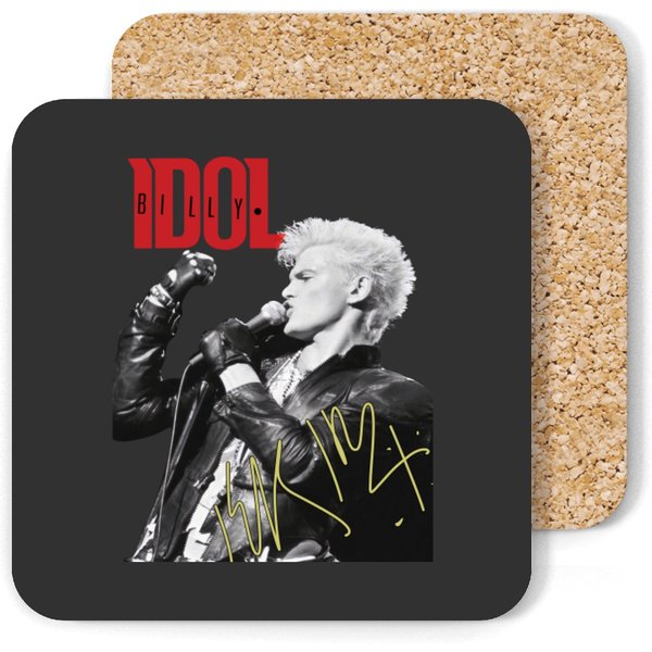 Billy Idol Coasters Billy Idol Signature Short Sleeve Cotton Coasters Men Women-image