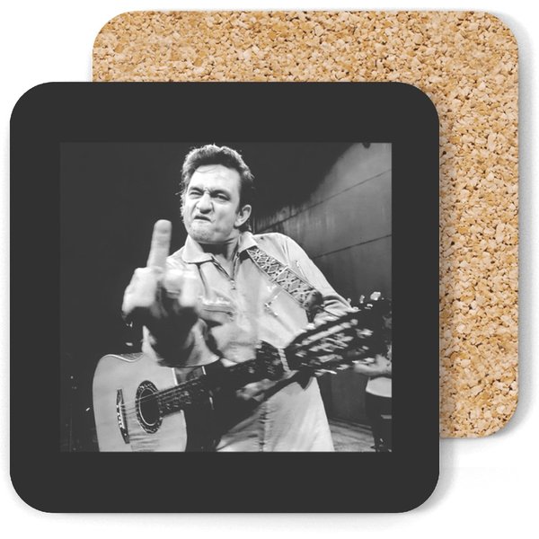 Johnny Cash Flipping Off Coaster Collection