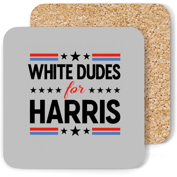 White Dudes For Harris Coasters, Kamala Harris President 2024 Coasters-image