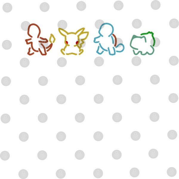 Color Pkm Silhouette Digital Files, Pkm Lover Gift, Pika, Bulbasaur-image