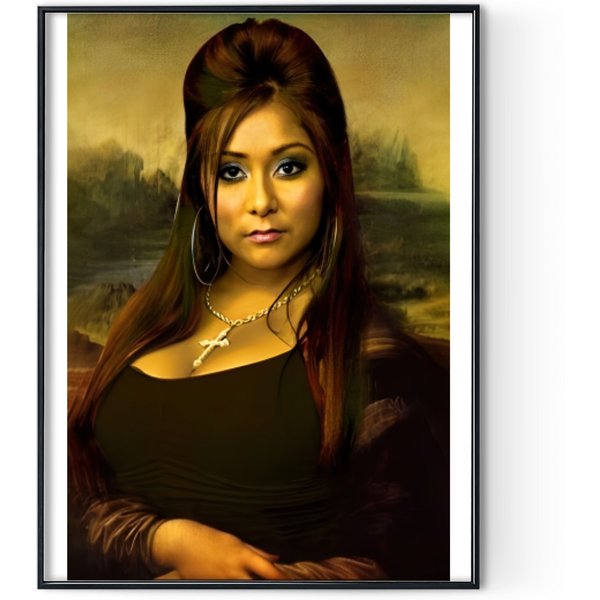 Snooki Mona Lisa Premium Matte Vertical Poster Digital Posters Print-image