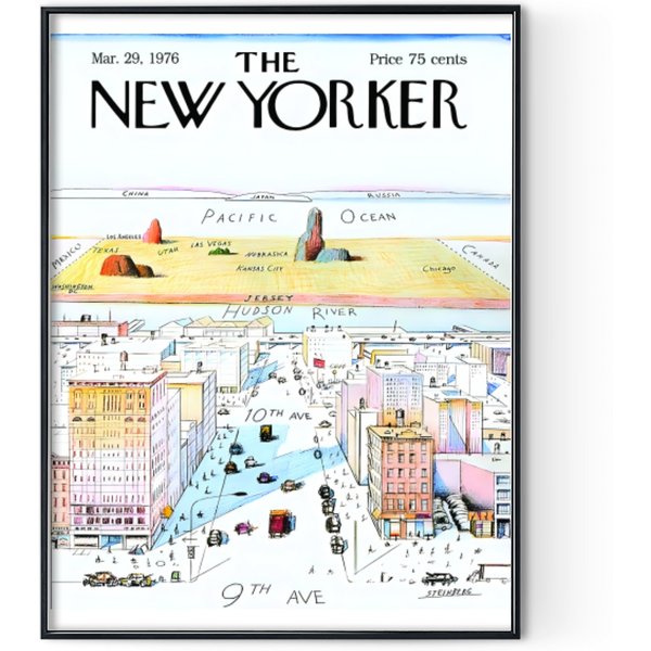 New Yorker March 29, 1976 Premium Matte Vertical Poster Digital Posters Print-image