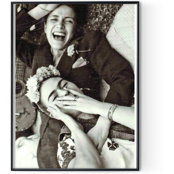 Frida Kahlo Chavela Vargas Premium Matte Vertical Poster Digital Posters Print-image