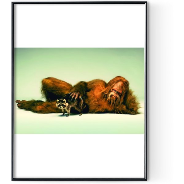 Funny Sasquatch Pose Premium Matte Vertical Poster Digital Posters Print-image