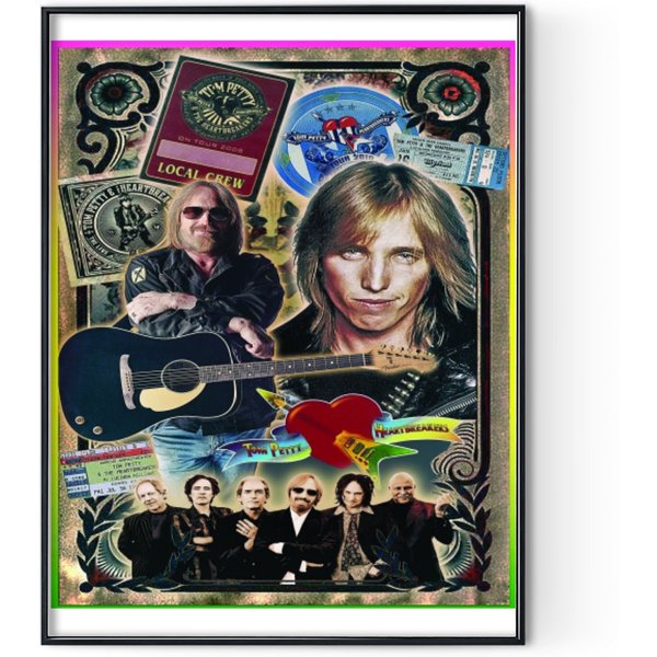 Tom Petty Rock Icons Rock Band Poster Digital Posters Print-image