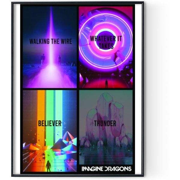 Imagine Dragons Poster, Bedroom Decor Digital Posters Print-image