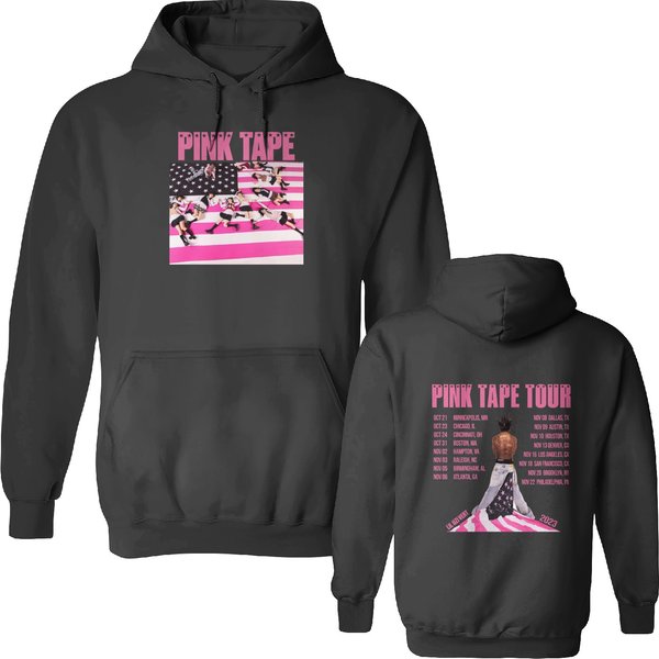 Uzi Vert Tour Double Sided Hoodies, Lil U.Zi Pink Tape Tour 2023 Double Sided Hoodies-image