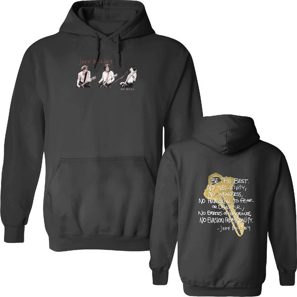 Both Sided Reprinted - 1994 Jeff Buckley So Real Unisex Black Double Sided Hoodies-image