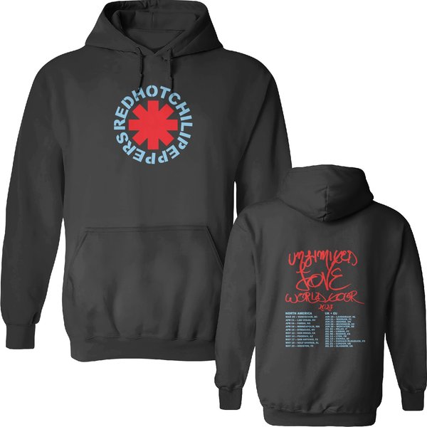 Red Hot Chili Peppers 2023 Tour Double Sided Hoodies, Vintage Red Hot Chili Peppers Band Double Sided Hoodies-image