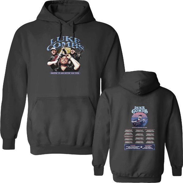 Lukee Comb 2024 Tour Growing Up And Getting Old Double Sided Hoodies